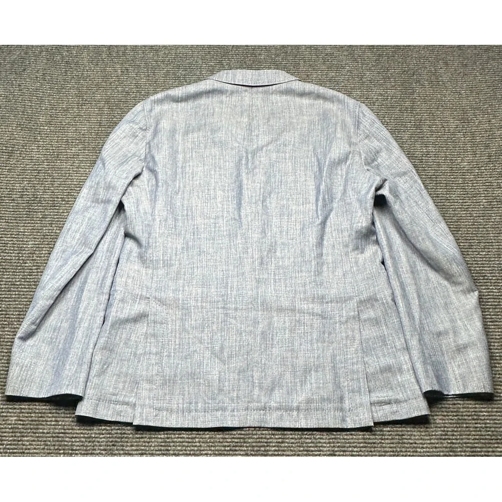 HUGO BOSS Sport Coat Mens 40R Blue Guabello Wool Linen Two Button Blazer